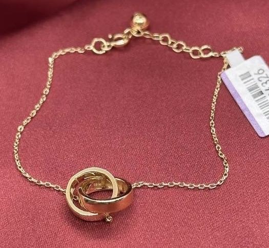 Браслет Exclusive Gold Aij413 длина 18 см, вес 2.07 г золото, плетение якорное купить,NaN