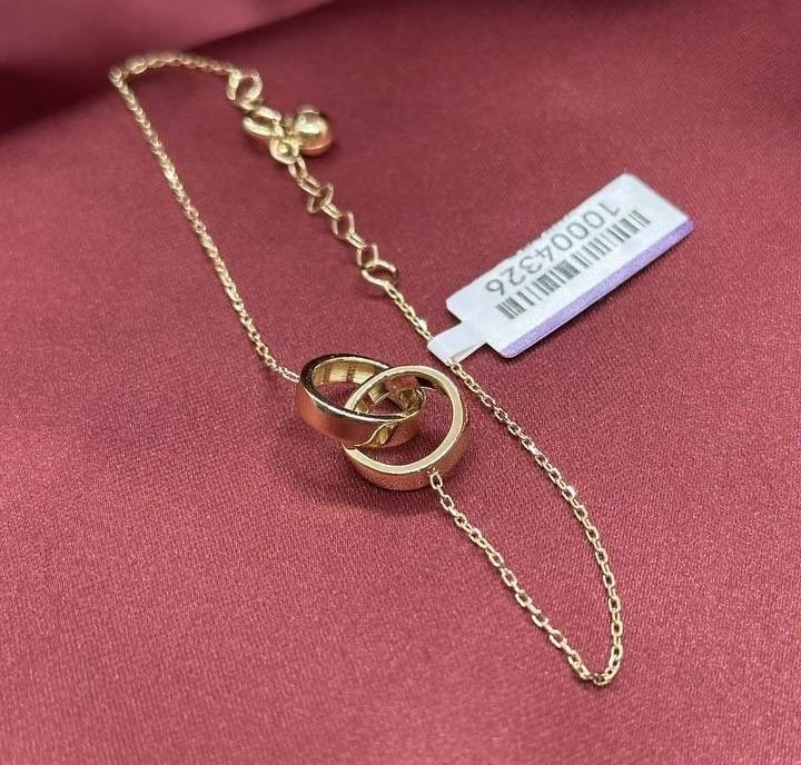 Браслет Exclusive Gold Aij413 длина 18 см, вес 2.07 г золото, плетение якорное купить,NaN