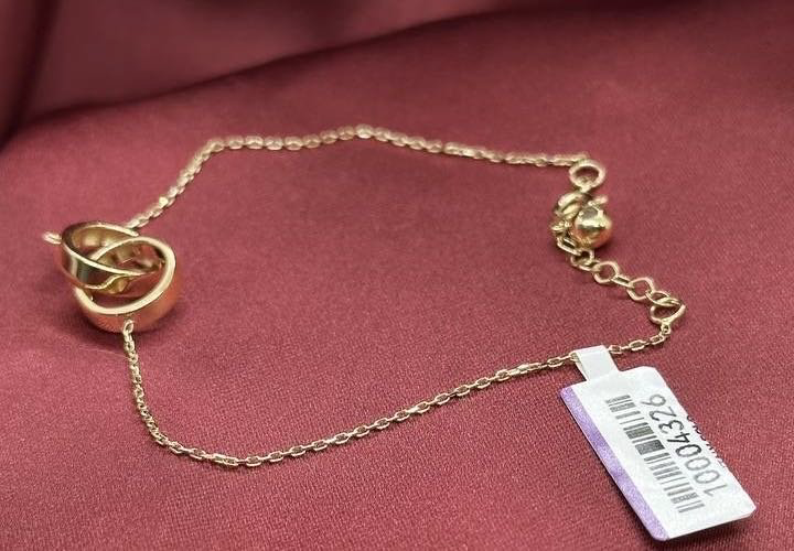 Браслет Exclusive Gold Aij413 длина 18 см, вес 2.07 г золото, плетение якорное купить,NaN