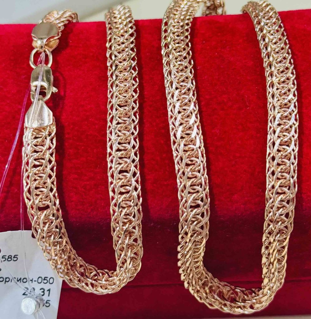 Цепь Exclusive Gold Aij424 длина 55 см, вес 28.31 г золото, плетение питон купить,NaN