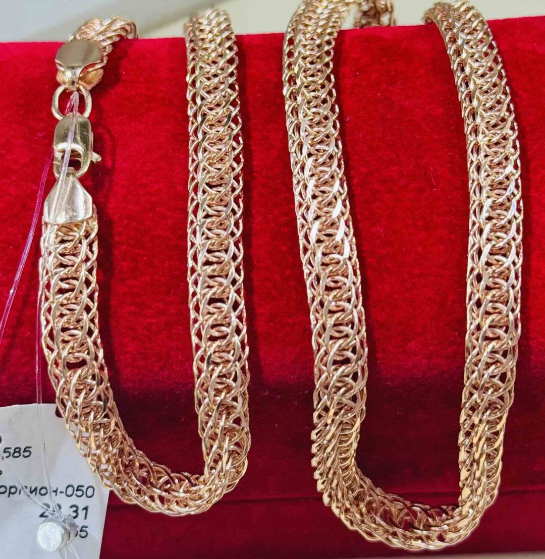 Цепь Exclusive Gold Aij424 длина 55 см, вес 28.31 г золото, плетение питон купить,NaN