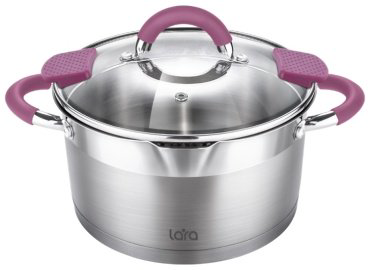 LARA кастрюля VIVA LR02-315 сталь 7.2 л купить,NaN