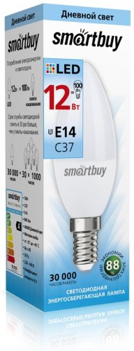 Лампочка Smartbuy SBL-C37-12-40K-E14 12W 1 шт купить,NaN