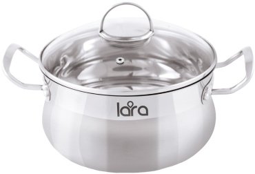 LARA кастрюля Gracia LR02-54 сталь 5.4 л