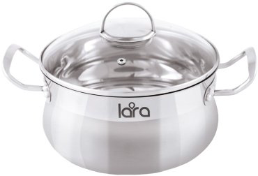 LARA кастрюля Gracia LR02-54 сталь 5.4 л