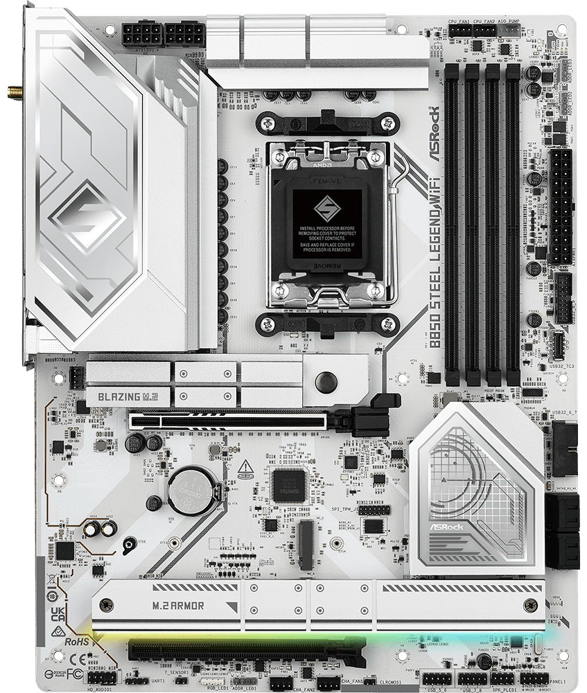 Материнская плата ASRock B850 STEEL LEGEND WIFI DDR5 купить,NaN