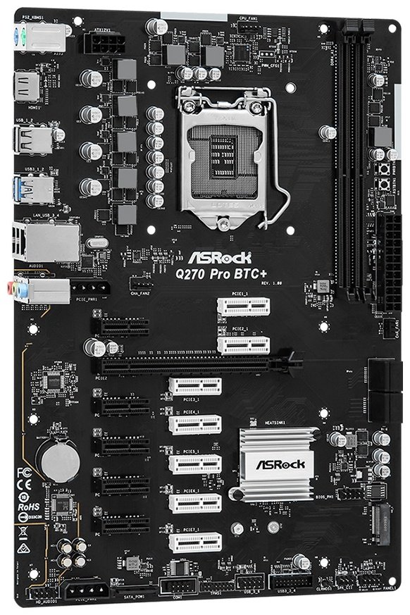 Материнская плата ASRock Q270 Pro BTC+