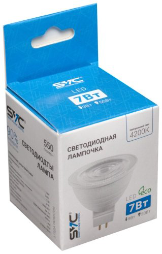 Лампочка SVC JCDR-7W-GU5.3-4200K 7W GU5.3 1 шт купить,NaN