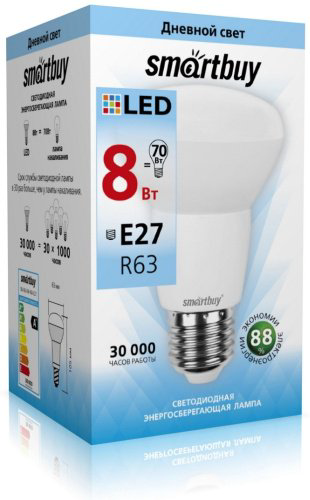 Лампочка Smartbuy SBL-R63-08-40K-E27 8W E27 1 шт купить,NaN