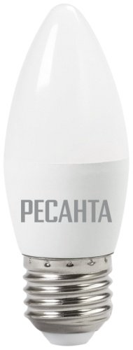 Лампочка Ресанта LL-R-C37-6W-230-3K-E27 6W E27 1 шт купить,NaN