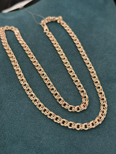 Цепь BB gold 728482 длина 55 см, вес 12.8 г золото, плетение бисмарк