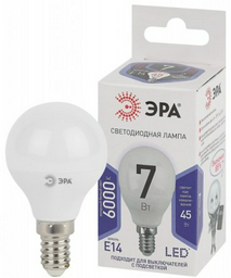 Лампочка ЭРА STD LED P45-7W-860-E14 7W E14 1 шт