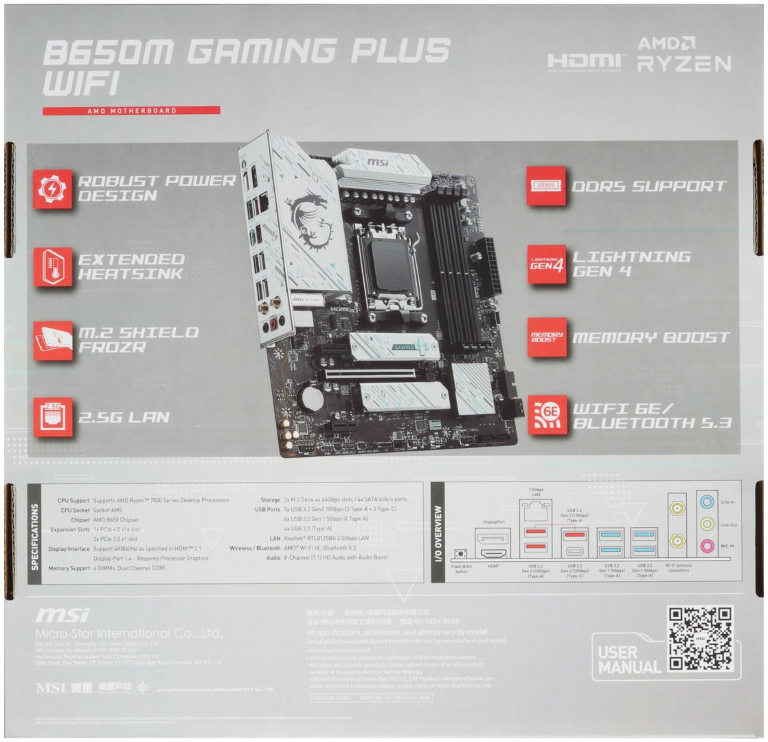 Материнская плата MSI B650M GAMING PLUS WIFI купить,NaN