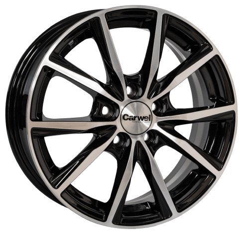 Carwel 11508AC 6x15/5x114.3 D67.1 ET45 4 диска черный, серебристый купить,NaN