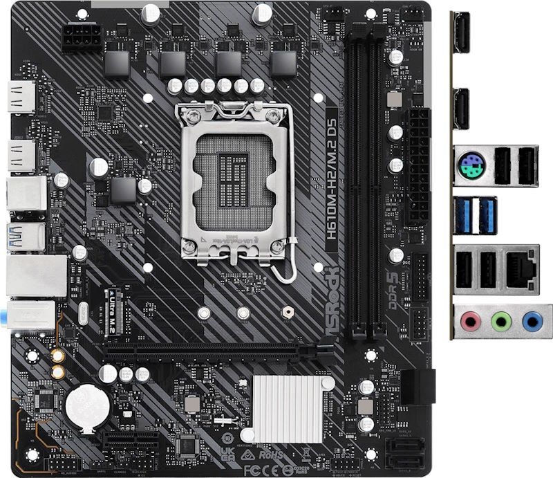 Материнская плата ASRock H610M-H2/M.2 D5 купить,37341