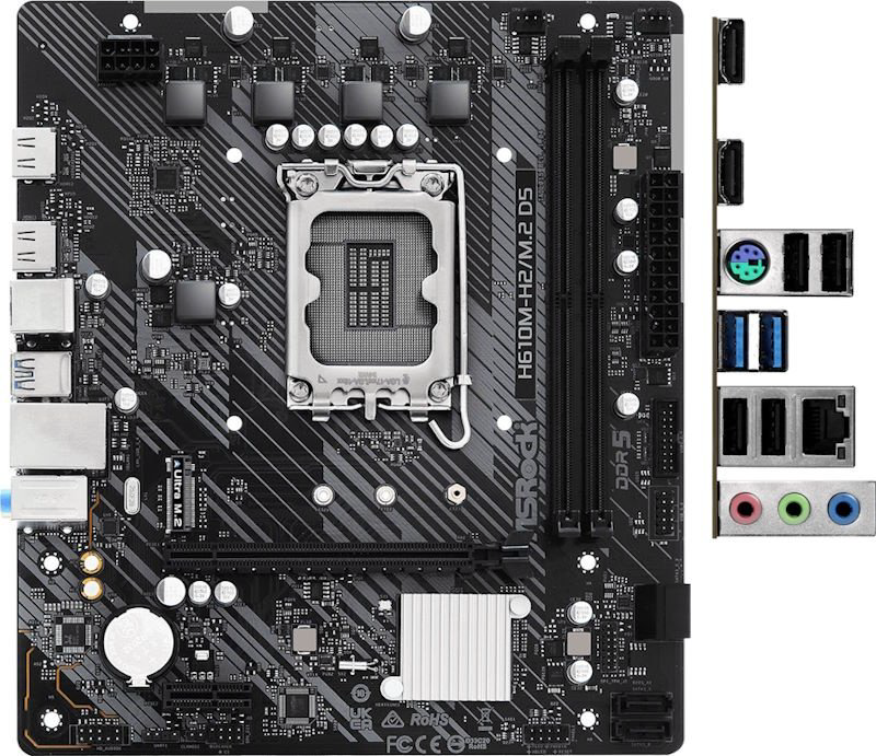 Материнская плата ASRock H610M-H2/M.2 D5 купить,37341