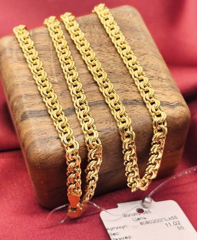 Цепь Exclusive Gold 91830 длина 55 см, вес 11.02 г золото, плетение бисмарк купить,780000