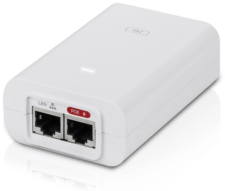Ubiquiti PoE инжектор POE-24-24W-WH 1 шт, пластик