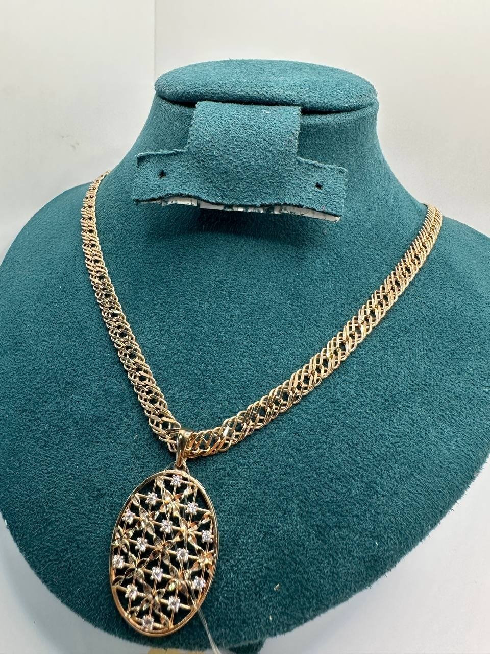 Цепь Gidayat Gold 67895 длина 55 см, вес 11.42 г золото, плетение тройной ромб купить,890760