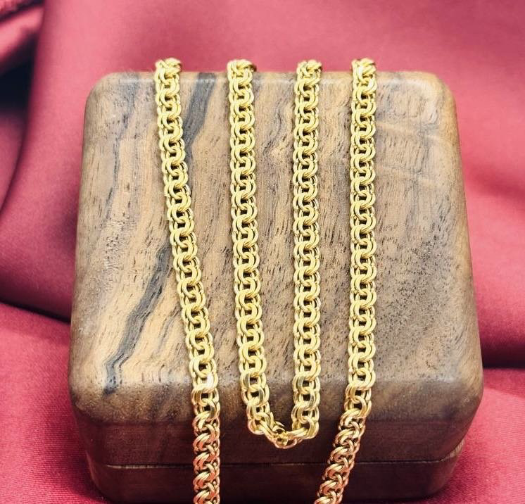 Цепь Exclusive Gold Aij413 длина 60 см, вес 6.55 г золото, плетение бисмарк купить,524000