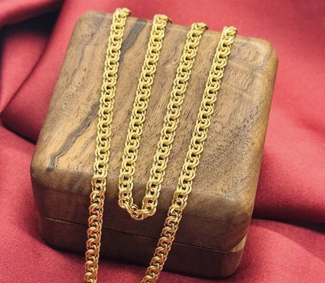Цепь Exclusive Gold Aij413 длина 60 см, вес 6.55 г золото, плетение бисмарк купить,524000