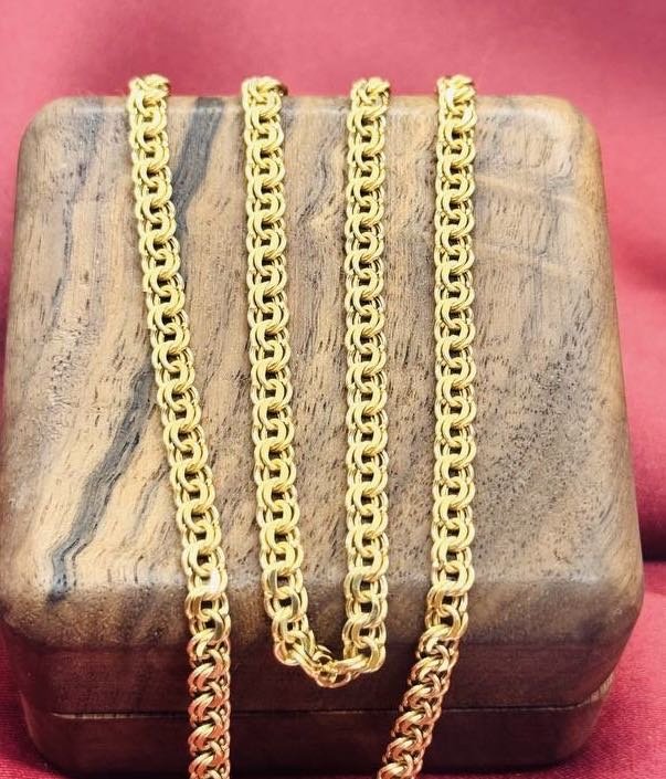 Цепь Exclusive Gold Aij410 длина 50 см, вес 3.99 г золото, плетение бисмарк купить,309000