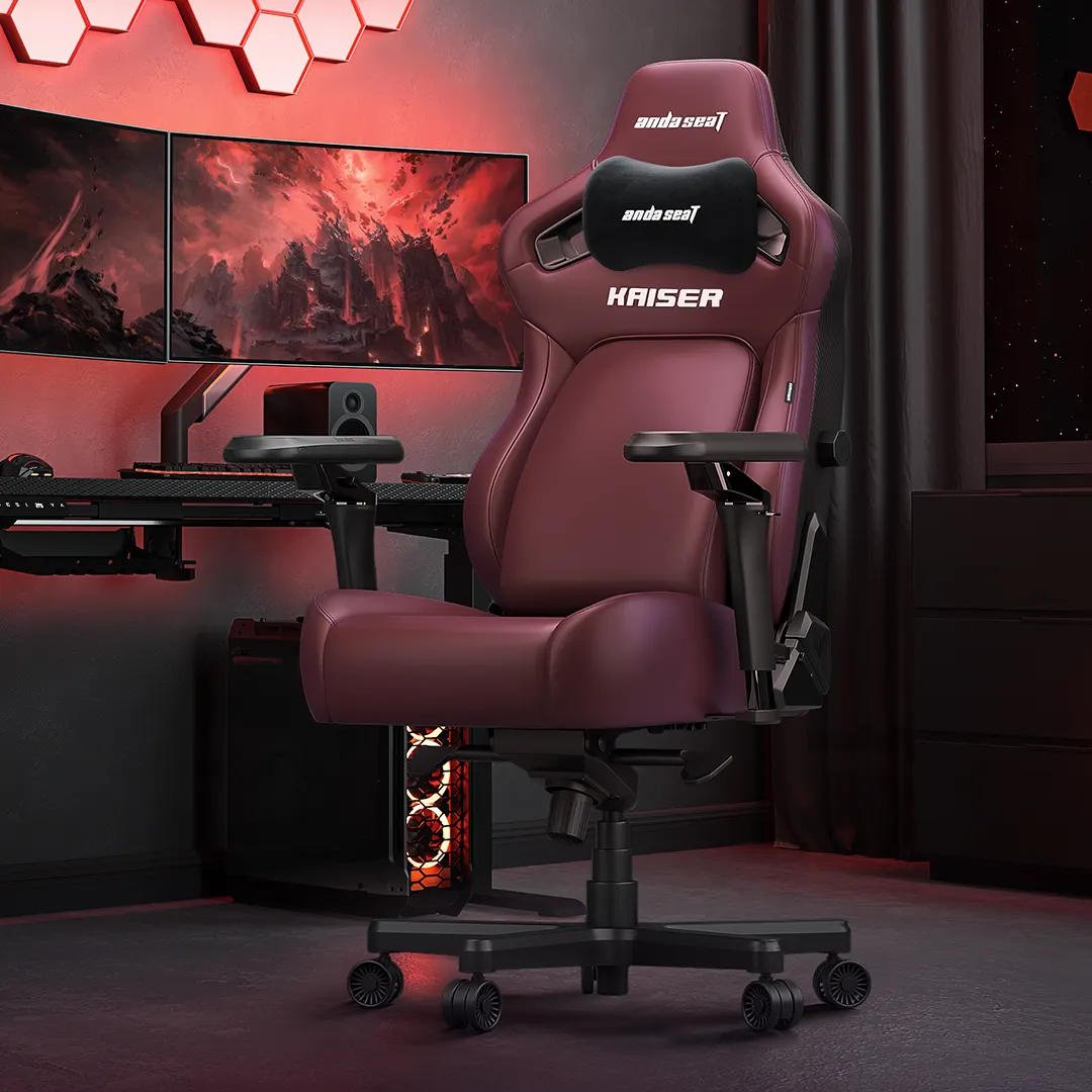 Игровое кресло AndaSeat Kaiser 4, красный, бордовый