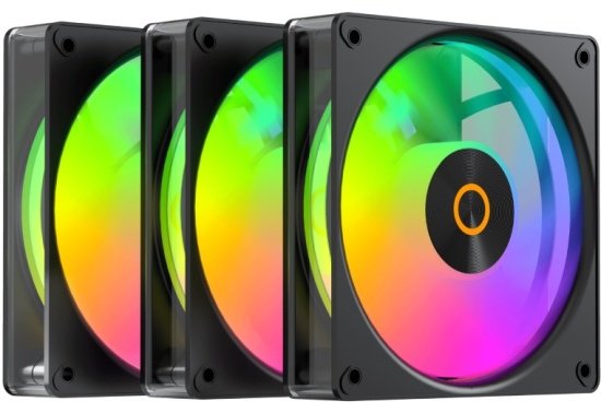 Кулер для корпуса Ocypus Gamma-F12-BK3AM01E-GL черный купить,7336