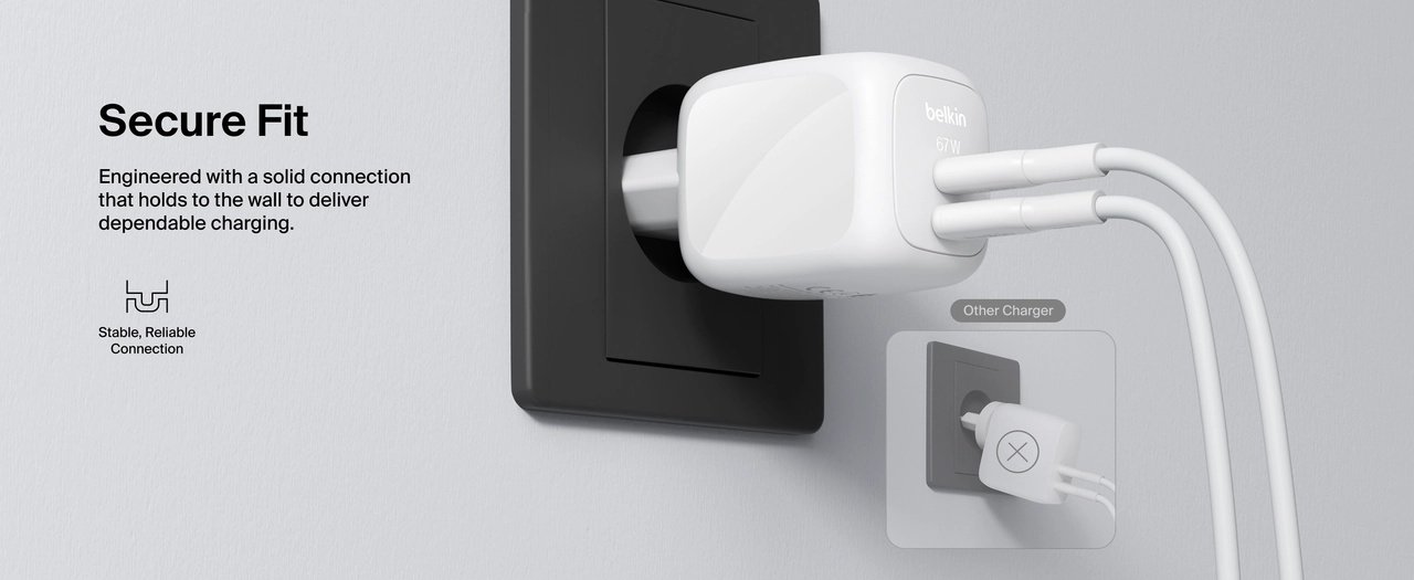 Зарядное устройство Belkin WCH020KQWH USB Type-C 67 Вт белый купить,NaN