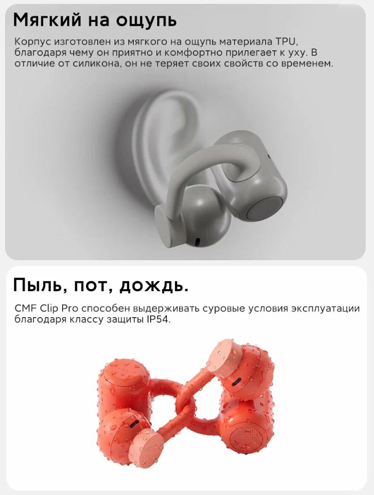 Наушники NOTHING CMF Clip Pro черный купить,54990