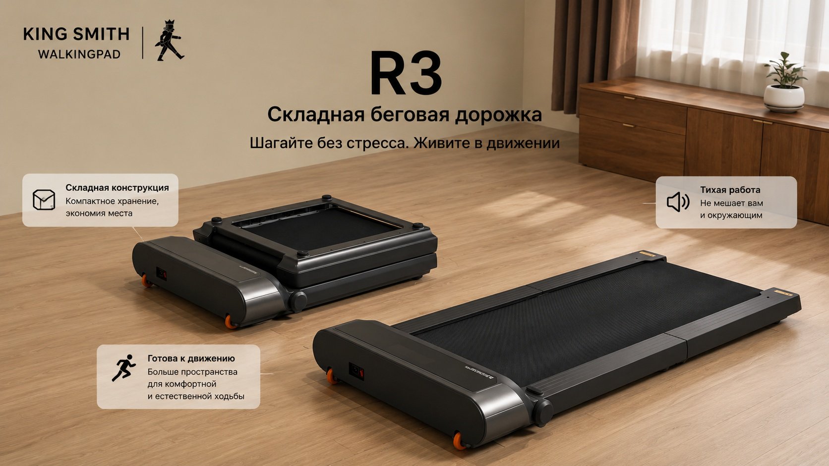 Беговая дорожка Xiaomi KingSmith R3 WP440F4 электрическая