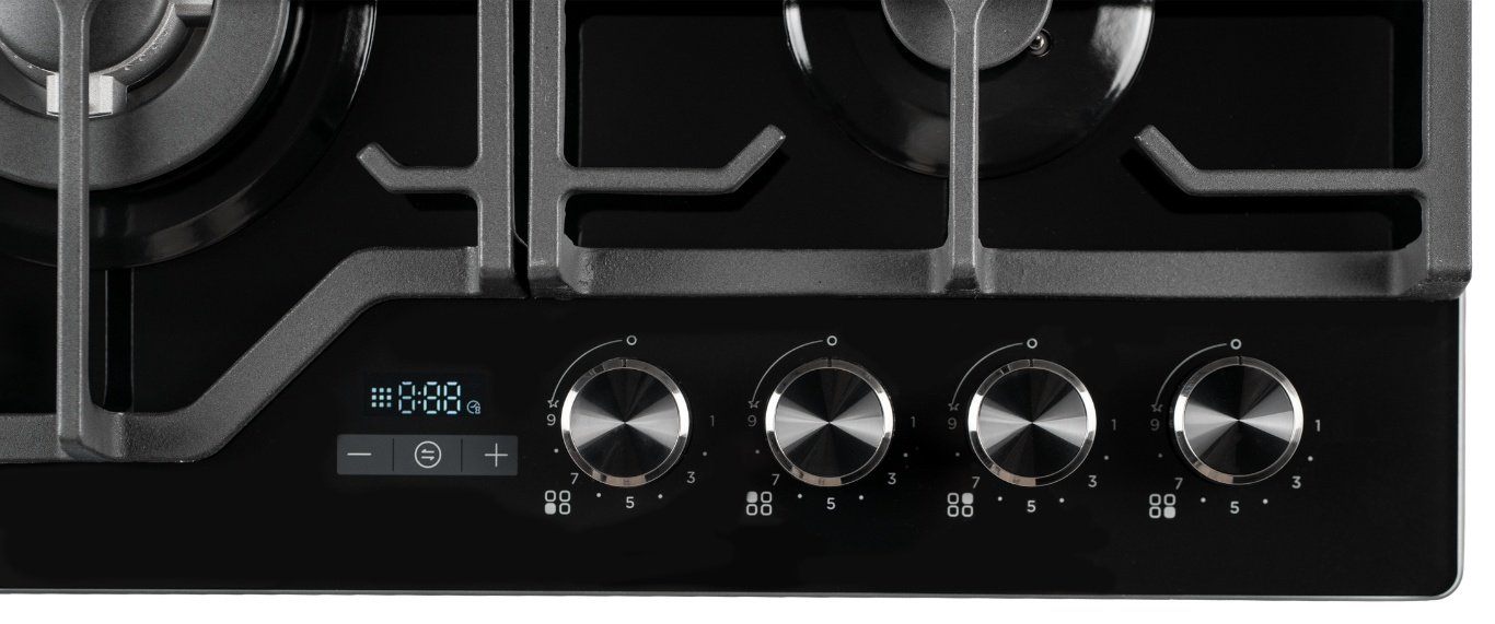Газовая варочная поверхность Midea MGEC9696T GB черный