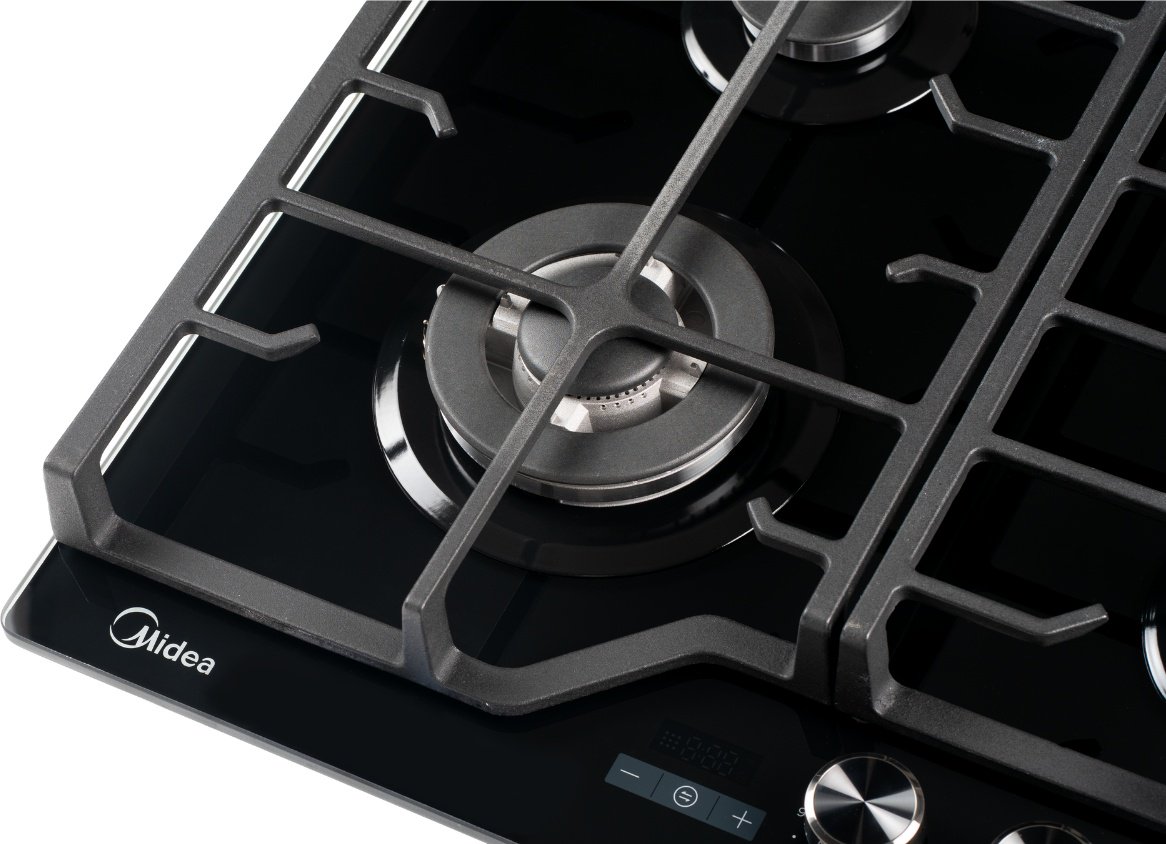 Газовая варочная поверхность Midea MGEC9696T GB черный