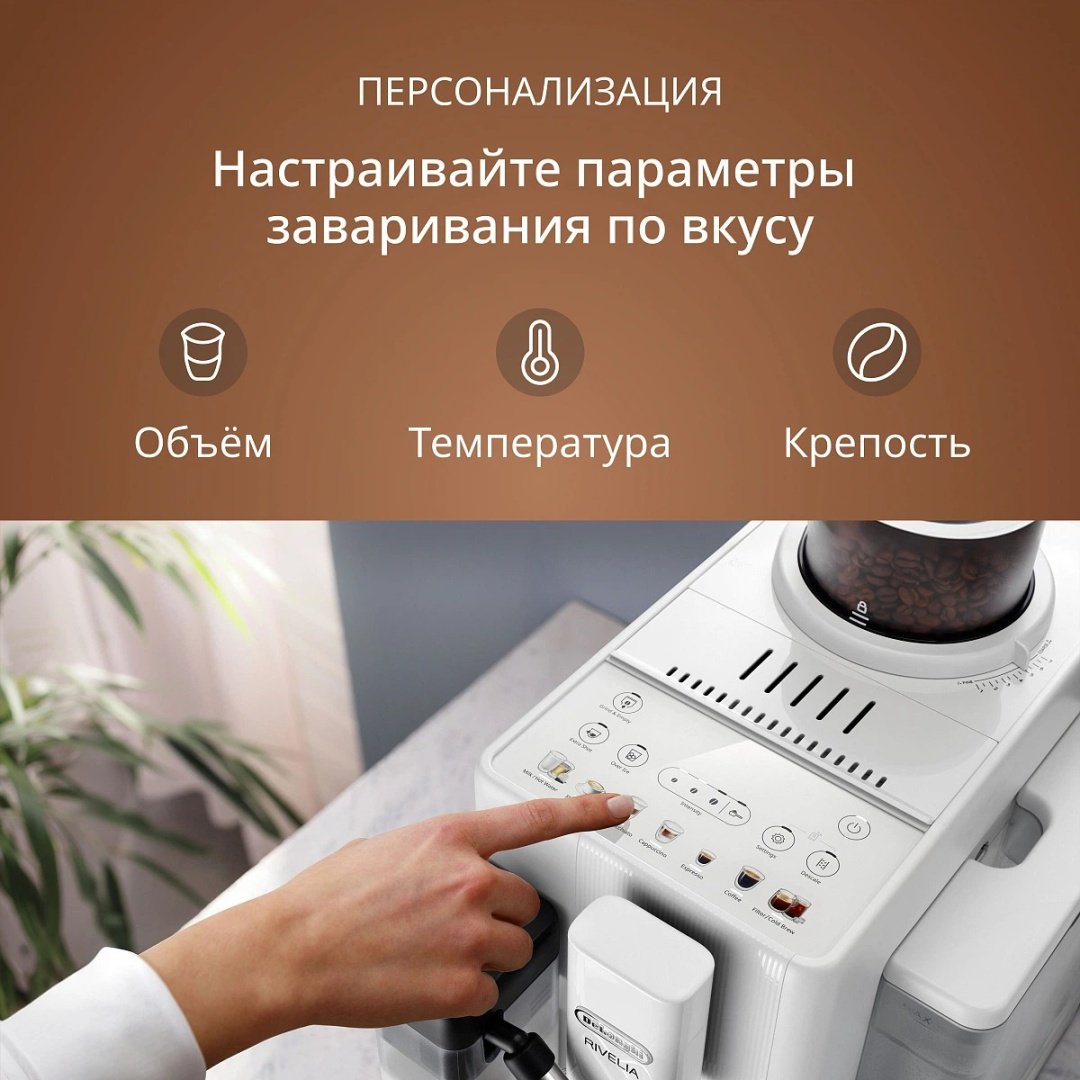 Кофемашина Delonghi EXAM420.55.WXL белый купить,399990