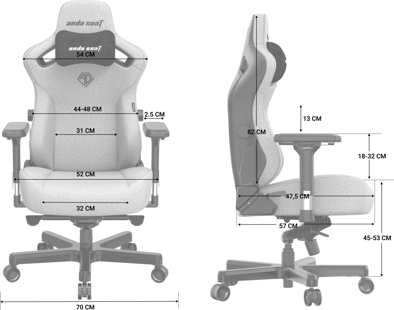 Игровое кресло AndaSeat Kaiser L, красный купить,229990