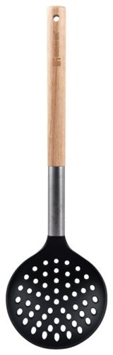 Bergner шумовка BG-38795-BK 1 шт, дерево, пластик