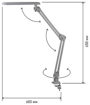 Настольная лампа ЭРА NLED-441-7W-S LED, 7 Вт, металл купить,0