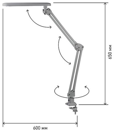 Настольная лампа ЭРА NLED-441-7W-S LED, 7 Вт, металл купить,NaN