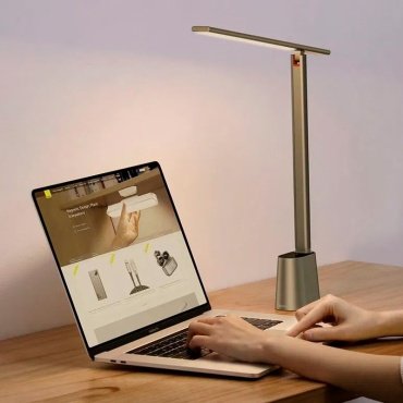 Настольная лампа Baseus Rechargeable Folding Reading Desk Lamp (Smart Light) DGZG-0G LED, 5 Вт, алюминий, пластмасса АБС купить,0