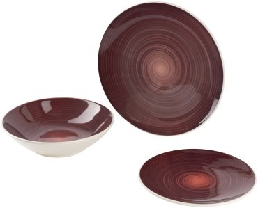 Bergner набор тарелок BG-10233-RD 27 см 12 шт, керамика