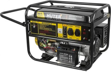 Электростанция бензиновая Huter DY6500LX + колеса купить,0