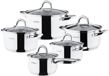 Ardesto смешанный набор Gemini Gourmet Andria AR1910GPS металл, сталь, стекло 10 в 1