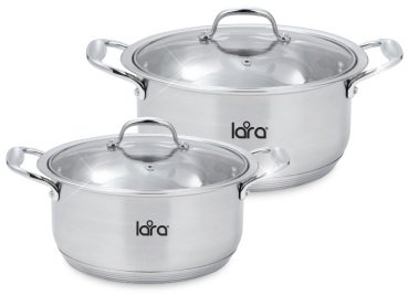 LARA набор кастрюль Harmony LR02-105 сталь 2 в 1