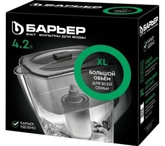 Фильтр-кувшин для воды БАРЬЕР Гранд Нео антрацит 4.2 л - ForteMarket Фильтр-кувшин для воды БАРЬЕР Гранд Нео антрацит 4.2 л купить,0
