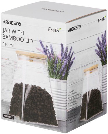 Ardesto банка AR1391BLC, бамбук, стекло купить,NaN