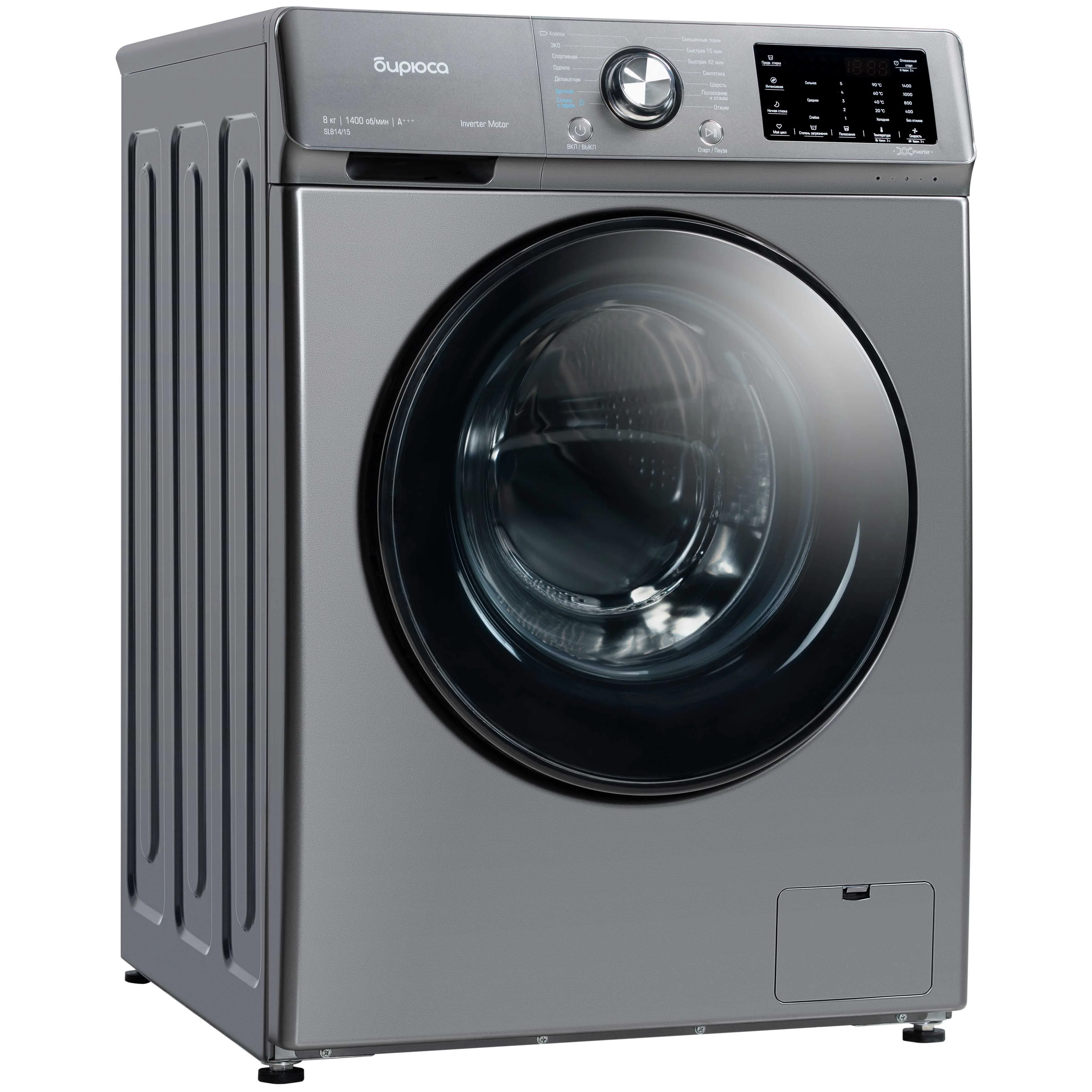 Стиральная машина Бирюса WM-SL814/15 M серая - ForteMarket Стиральная машина Бирюса WM-SL814/15 M серая купить,0