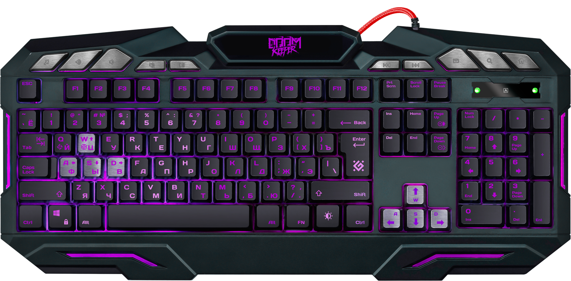 Клавиатура Defender Doom Keeper GK-100DL RU Black купить,0