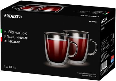 Кружка Ardesto AR2640GH 400 мл стекло купить,NaN