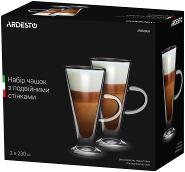 Кружка Ardesto AR2623GH 230 мл стекло - ForteMarket Кружка Ardesto AR2623GH 230 мл стекло купить,0