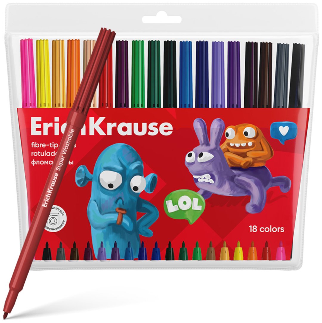 Фломастер Erich Krause 18 шт купить,NaN
